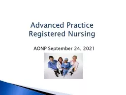 AONP September 24, 2021 Advanced Practice Registered Nursing