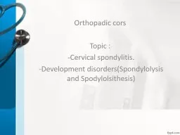 Orthopadic   cors   Topic :