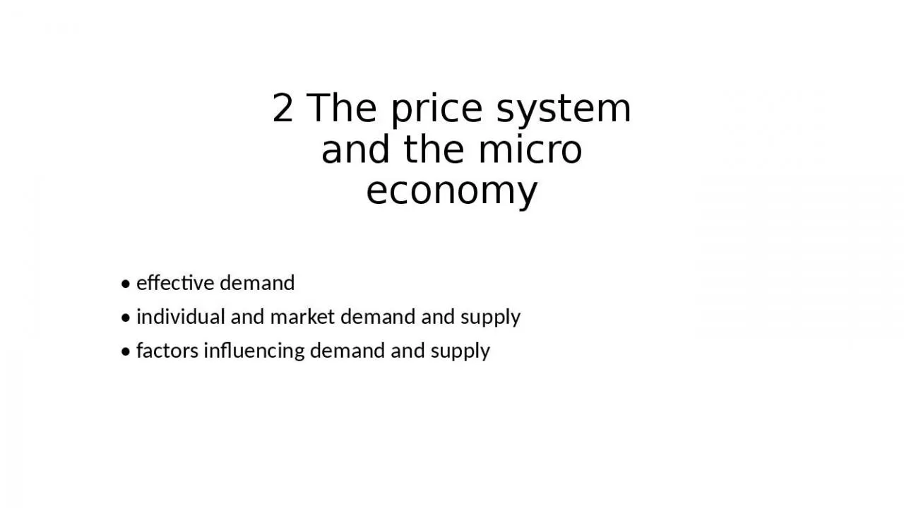 PPT-2 The price system and the micro