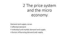 2 The price system and the micro