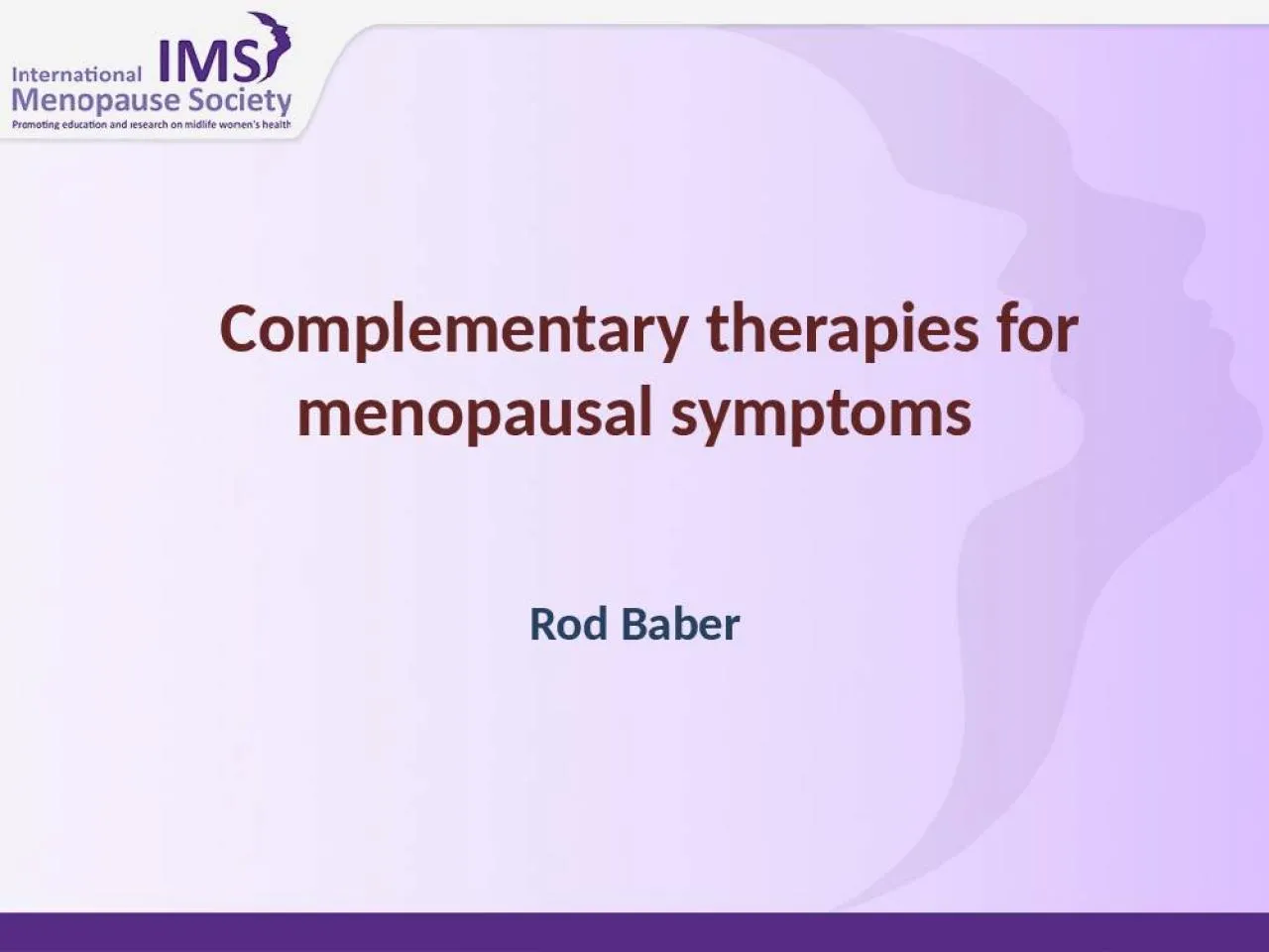 PPT-Complementary therapies for menopausal symptoms