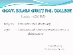 GOVT. BILASA GIRL’S P.G. COLLEGE