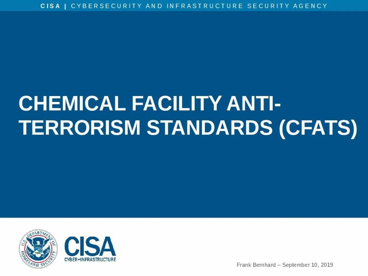 PPT-Chemical Facility Anti-Terrorism Standards (CFATS)