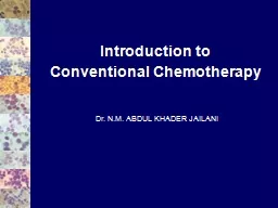 Introduction to Conventional Chemotherapy