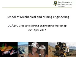 School of Mechanical and Mining Engineering