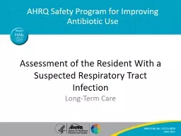 Assessment of the Resident With a Suspected Respiratory Tract Infection