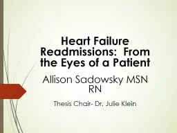 PPT-Heart Failure Readmissions: From the Eyes of a Patient