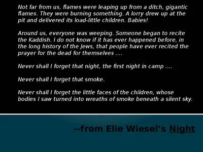 --from  Elie  Wiesel’s