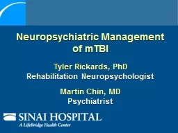 Neuropsychiatric Management of mTBI