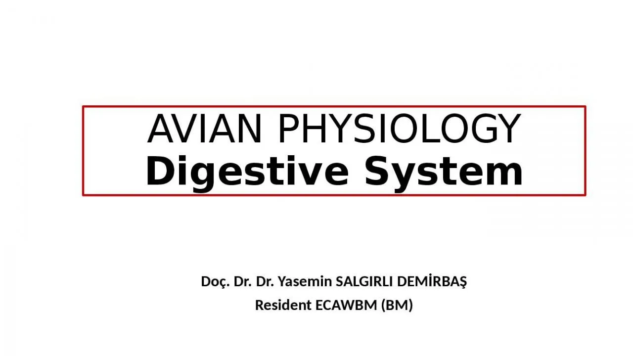 PPT-AVIAN PHYSIOLOGY Digestive