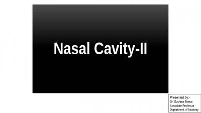 Nasal Cavity-II Presented by:-