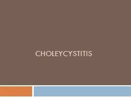 Choleycystitis Key points