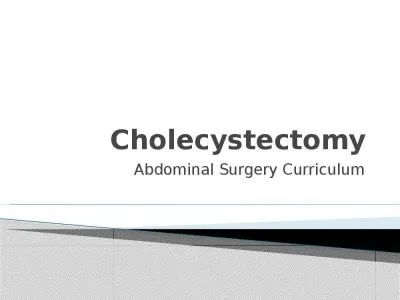 Cholecystectomy Abdominal Surgery Curriculum