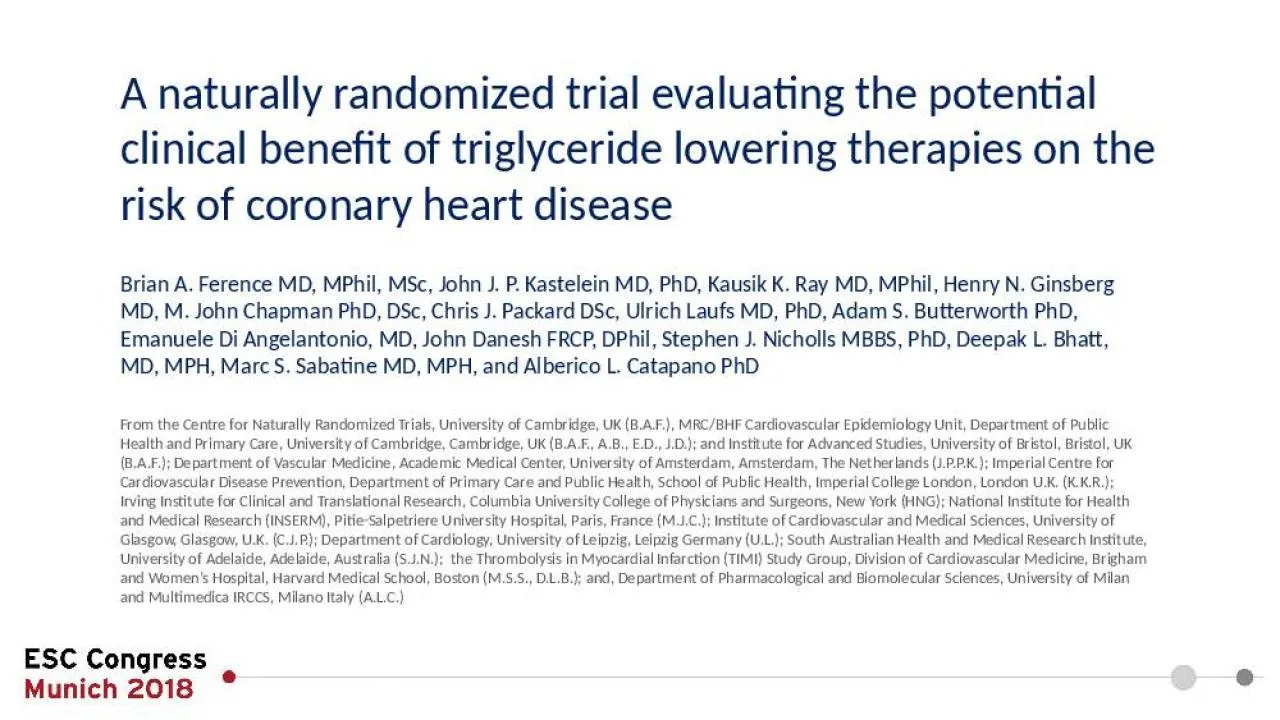 PPT-A naturally randomized trial evaluating the potential clinical benefit of triglyceride