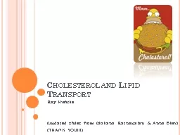 Cholesterol and Lipid Transport