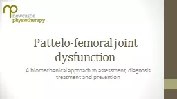 Pattelo -femoral joint dysfunction