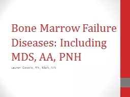 Bone Marrow Failure Diseases: Including MDS, AA, PNH