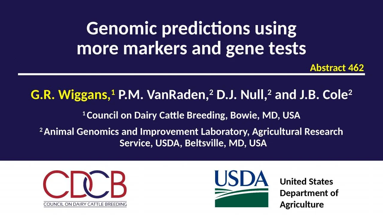 PPT-Genomic predictions using