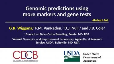 Genomic predictions using