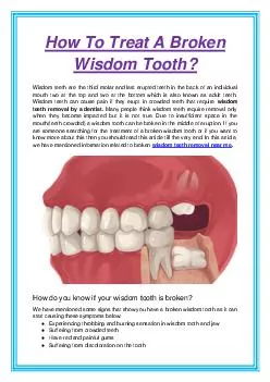 How To Treat A Broken Wisdom Tooth?