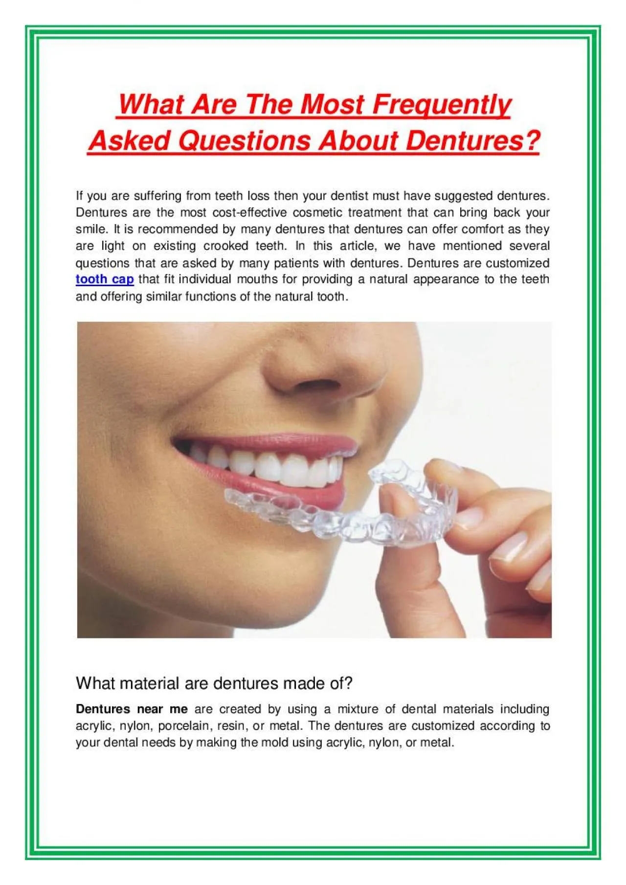 PDF-What Are The Most Frequently Asked Questions About Dentures?