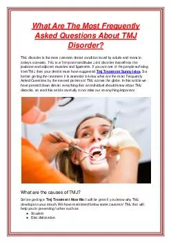 What Are The Most Frequently Asked Questions About TMJ Disorder?