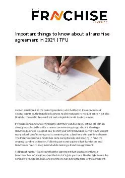 Important things to know about a franchise agreement in 2021 | TFU