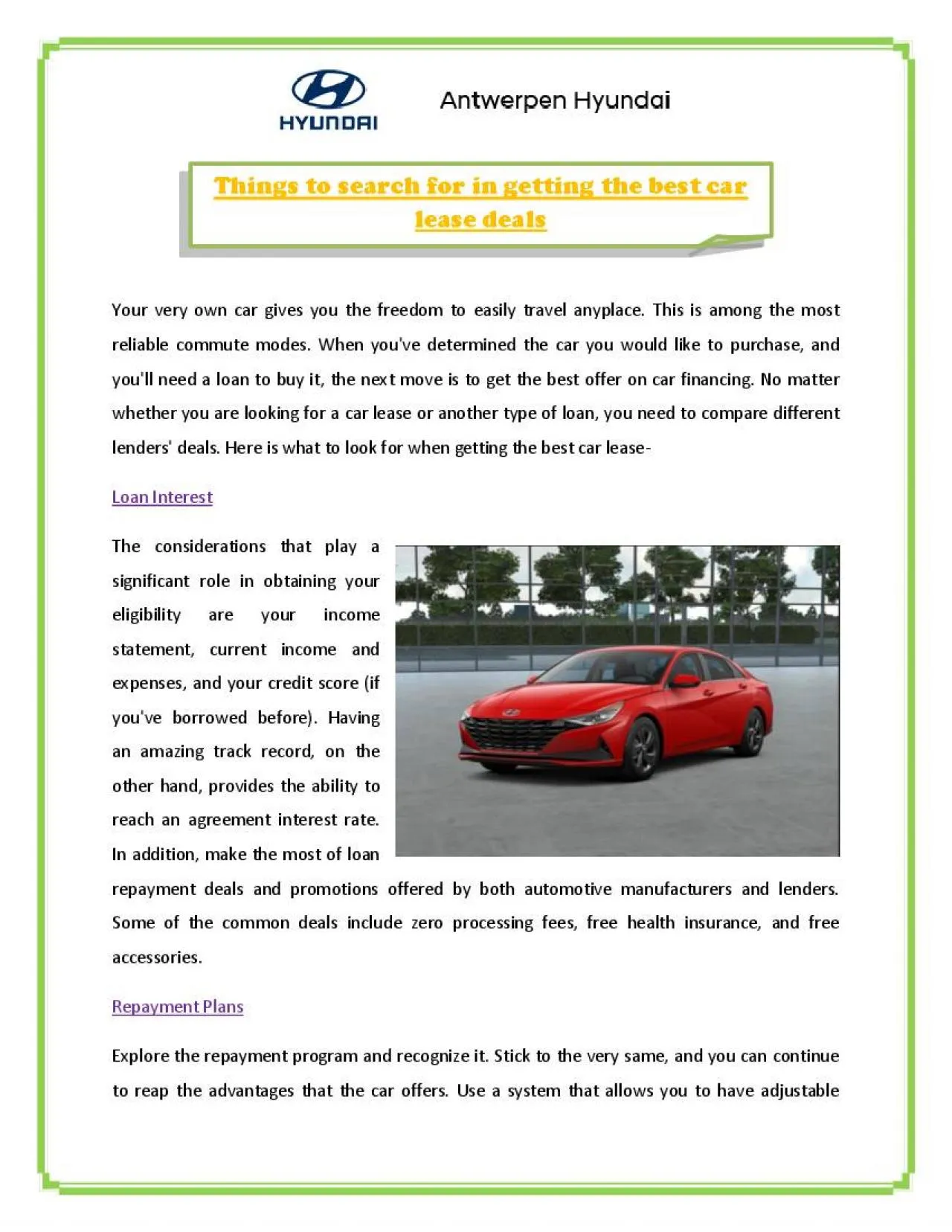 PDF-Things to search for in getting the best car lease deals