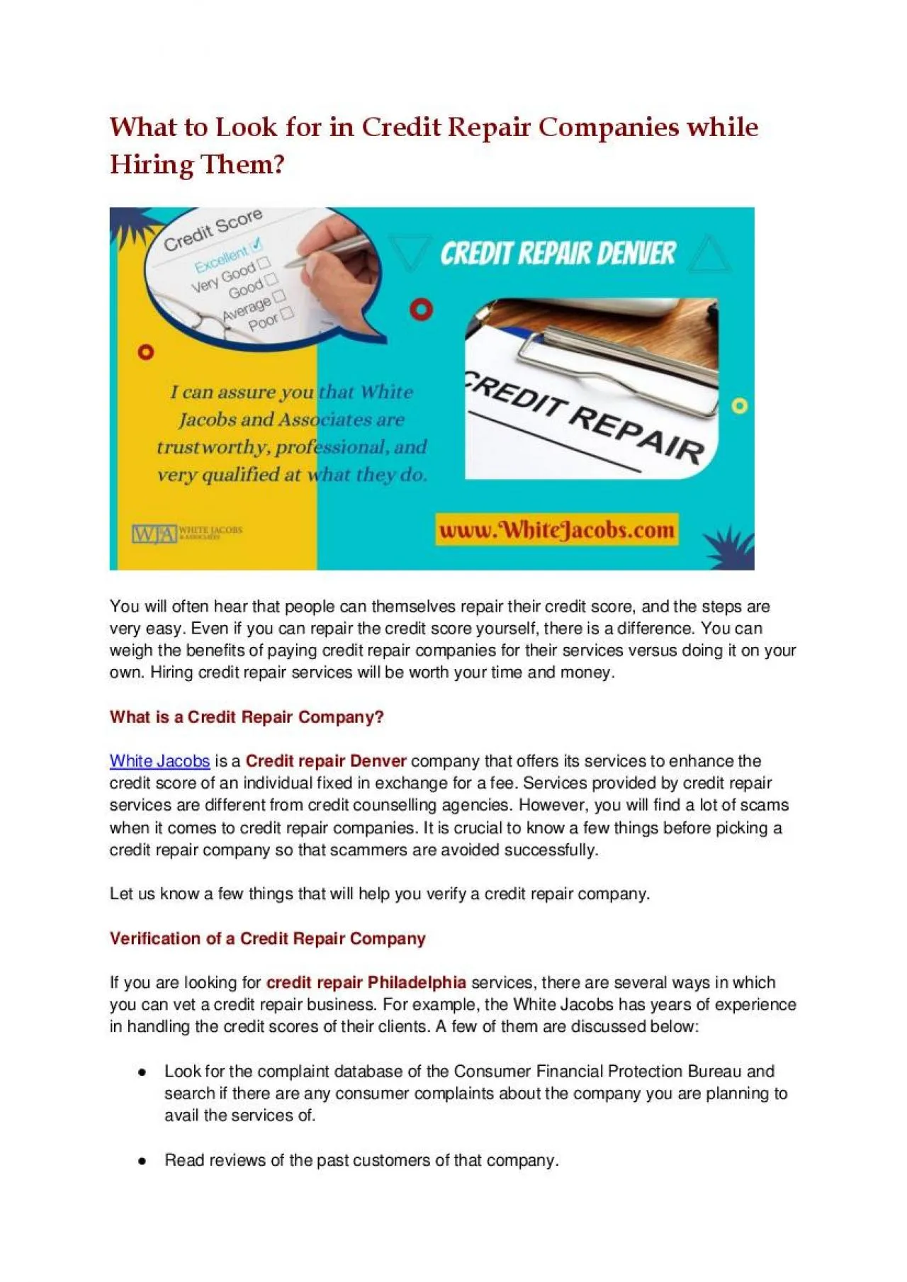 PDF-What to Look for in Credit Repair Companies while Hiring Them?