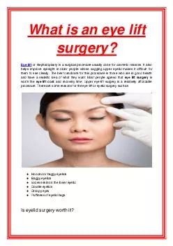 What is an eye lift surgery?