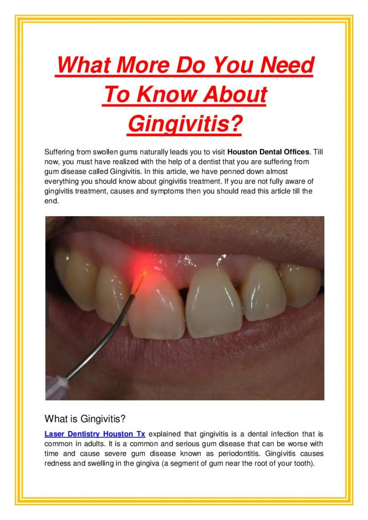 PDF-What More Do You Need To Know About Gingivitis?