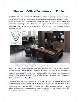 Modern Office Furniture in Dubai