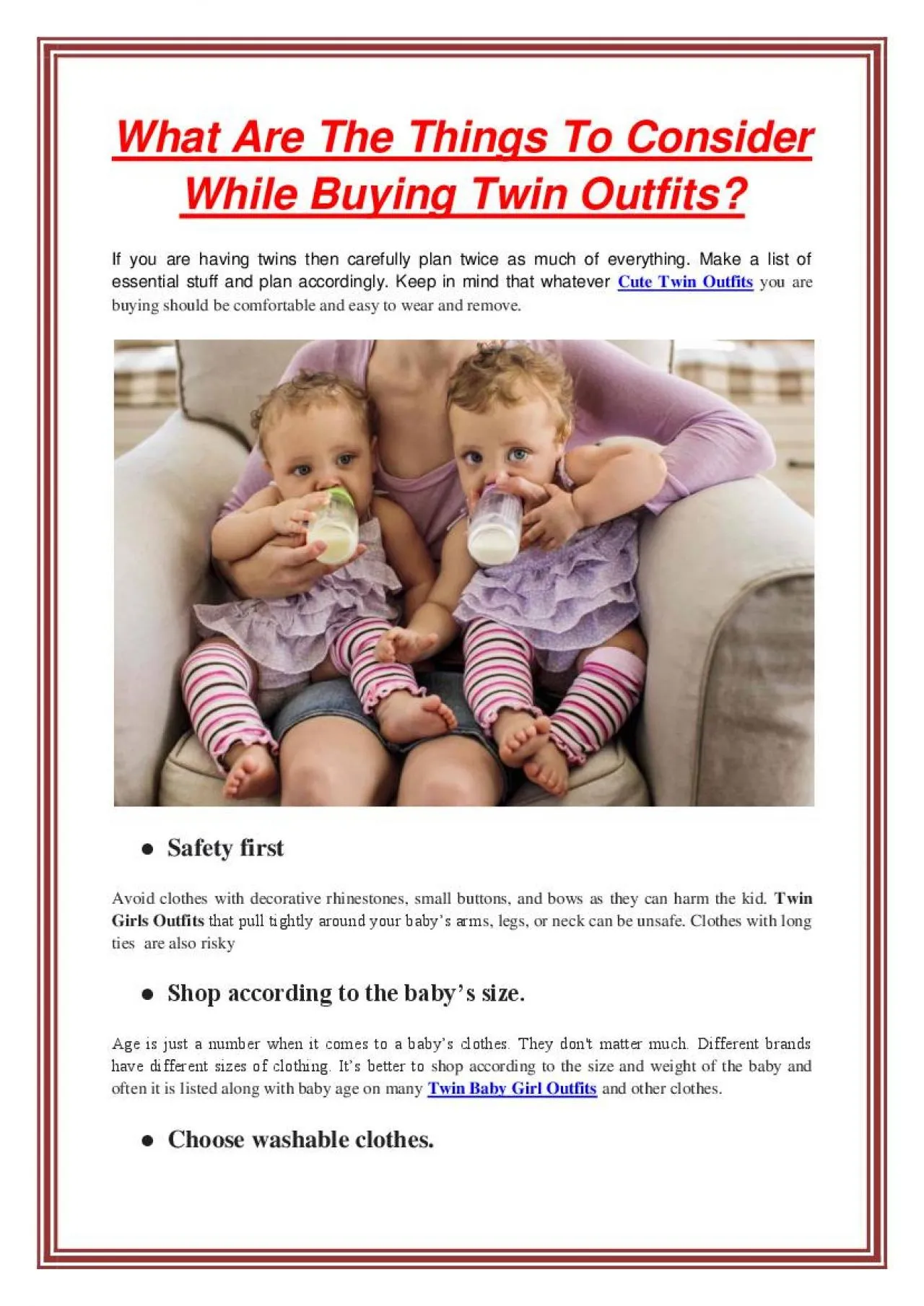 PDF-What Are The Things To Consider While Buying Twin Outfits?