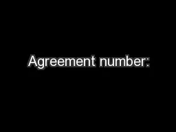 Agreement number: