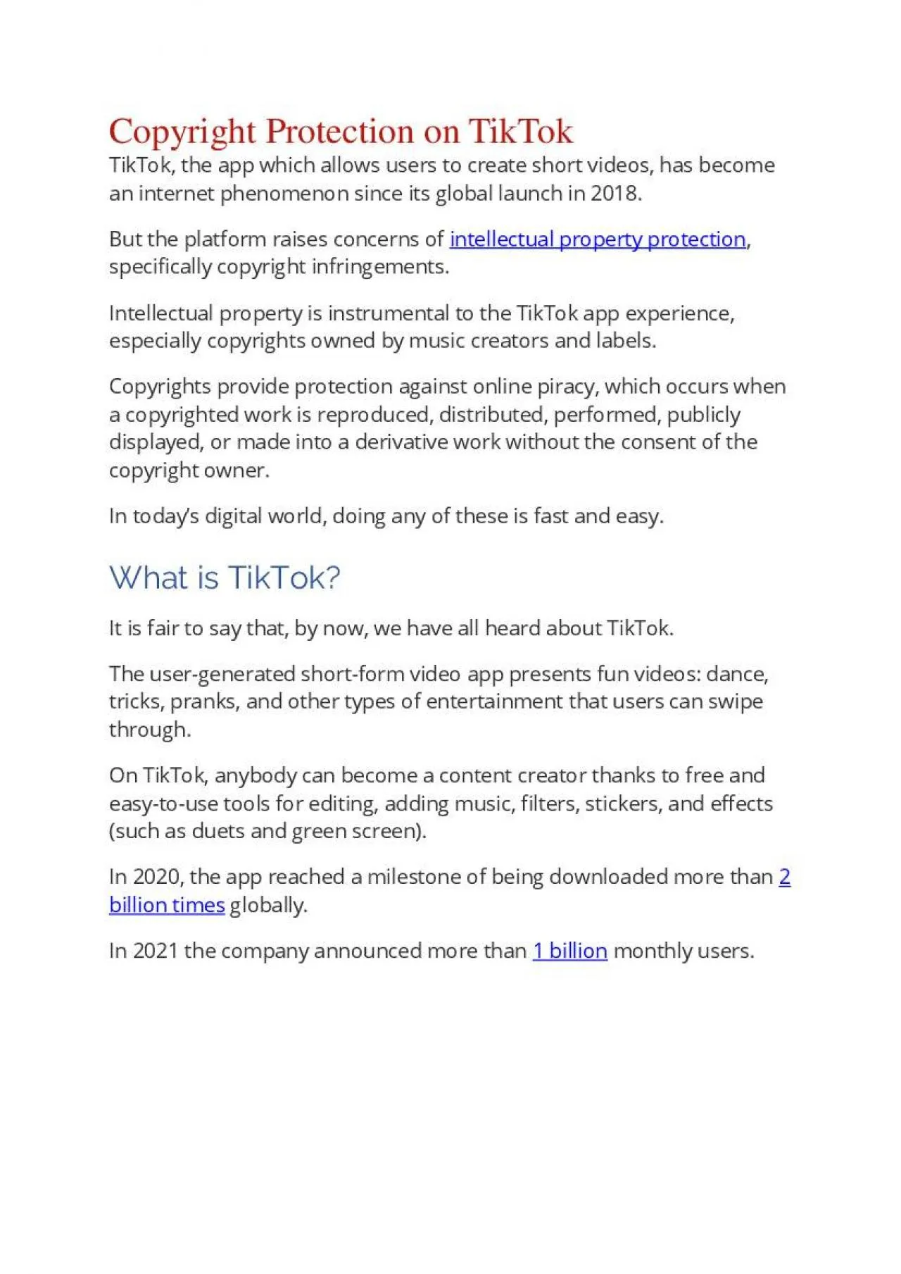 PDF-Copyright Protection on TikTok