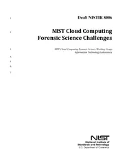 Draft NISTIR 8006NIST Cloud Computing Forensic Science ChallengesNIST