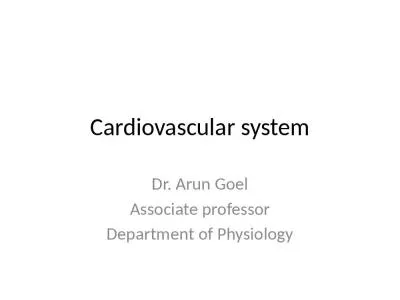 Cardiovascular system Dr.