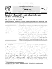 Extraction of forensically sensitive information from windows physical memory