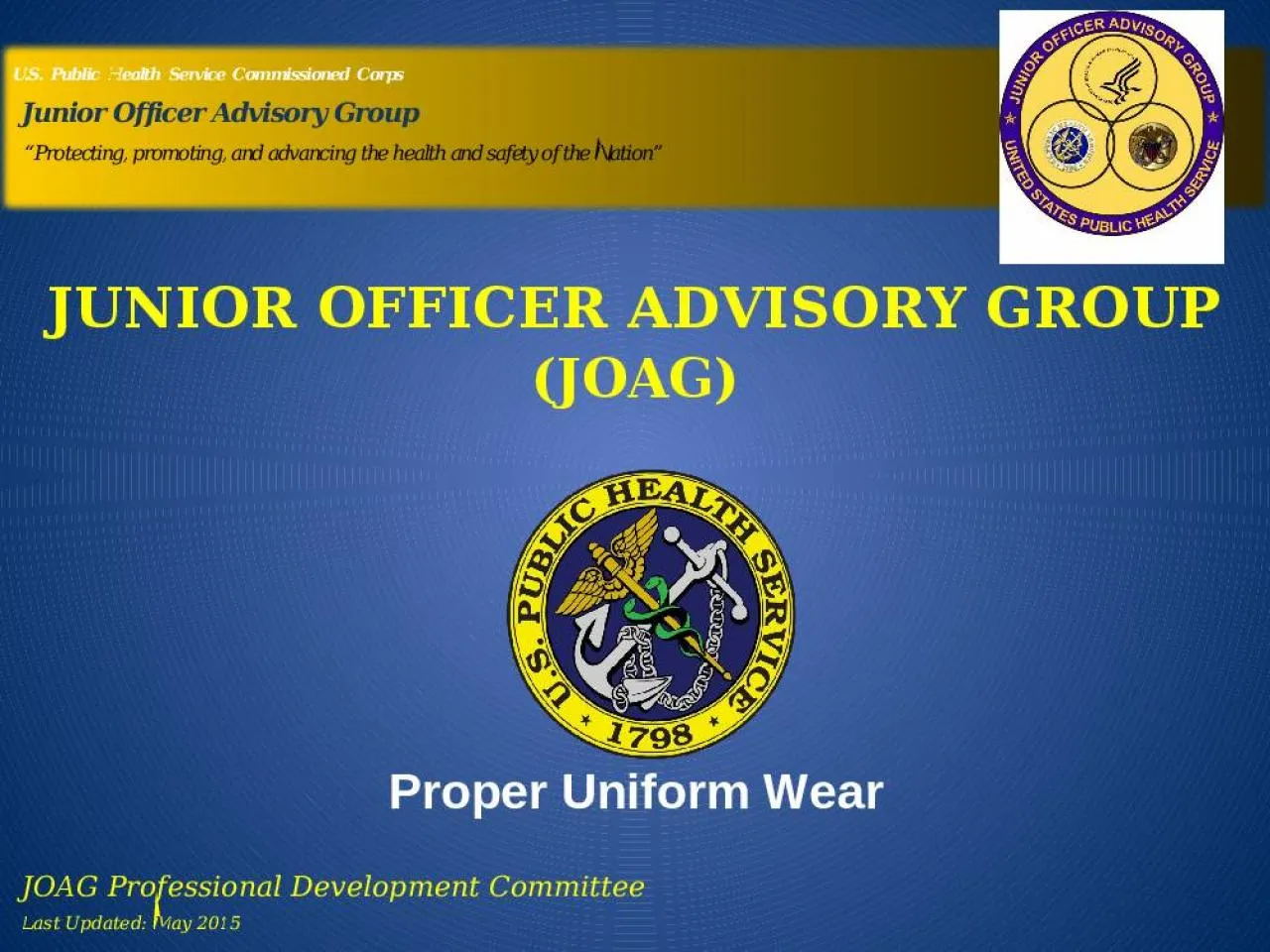 PPT-JUNIOR OFFICER ADVISORY GROUP