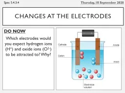 Changes at the electrodes