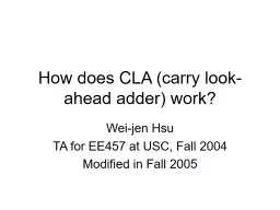 How does CLA (carry look-ahead adder) work?