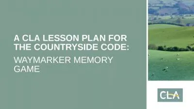 A CLA lesson plan for The Countryside Code: