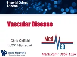 Vascular Disease Chris Oldfield