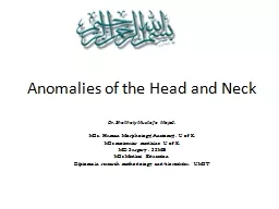 Anomalies of the Head and Neck