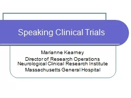 Speaking Clinical Trials