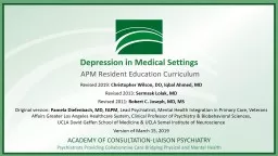 Depression in Medical Settings