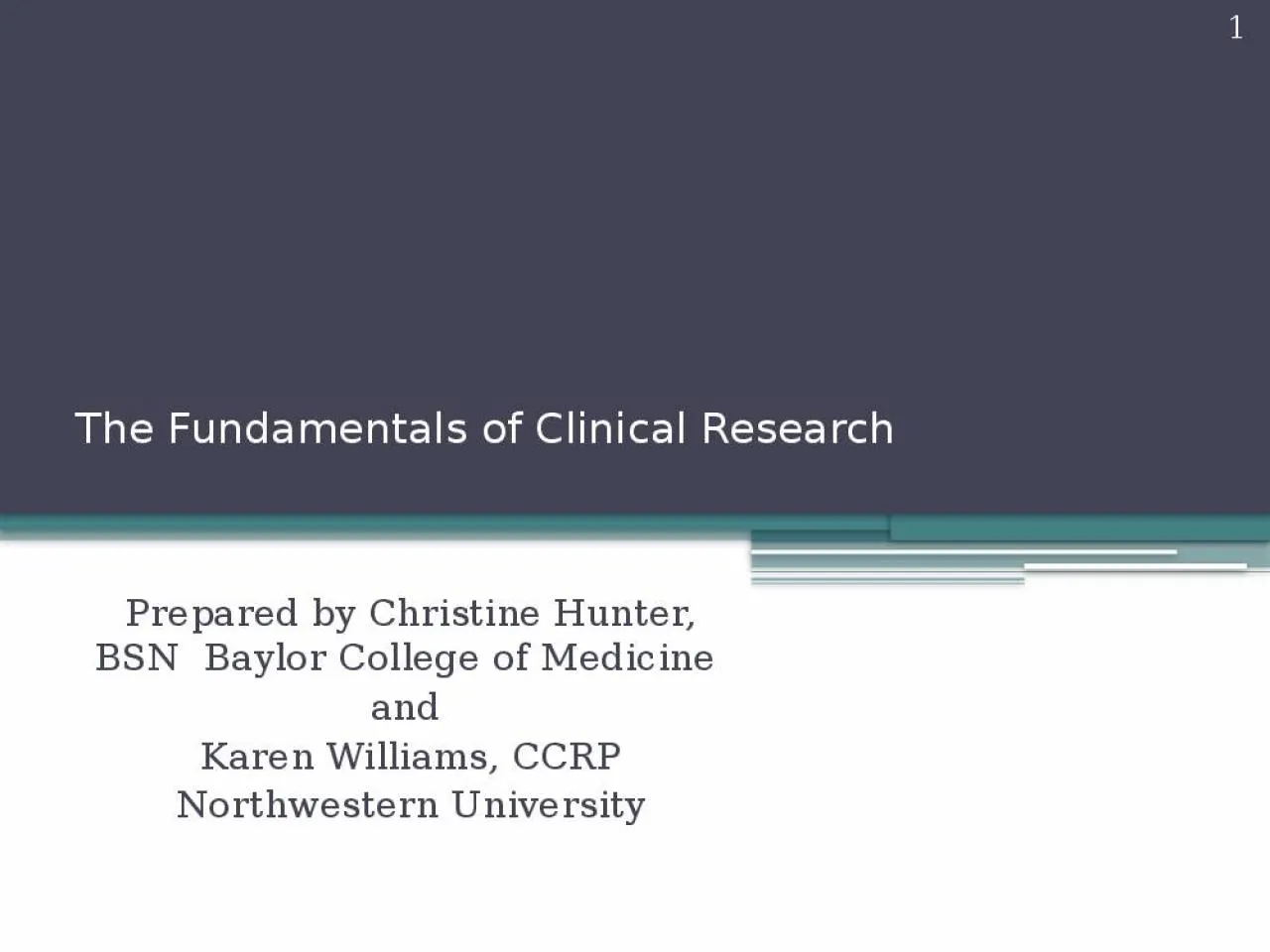 PPT-The Fundamentals of Clinical Research