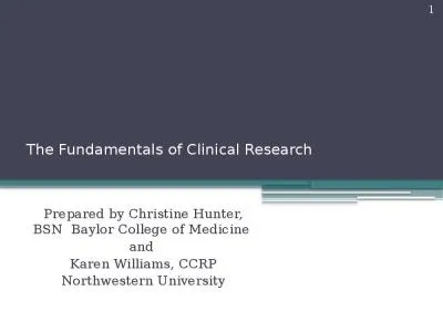 The Fundamentals of Clinical Research