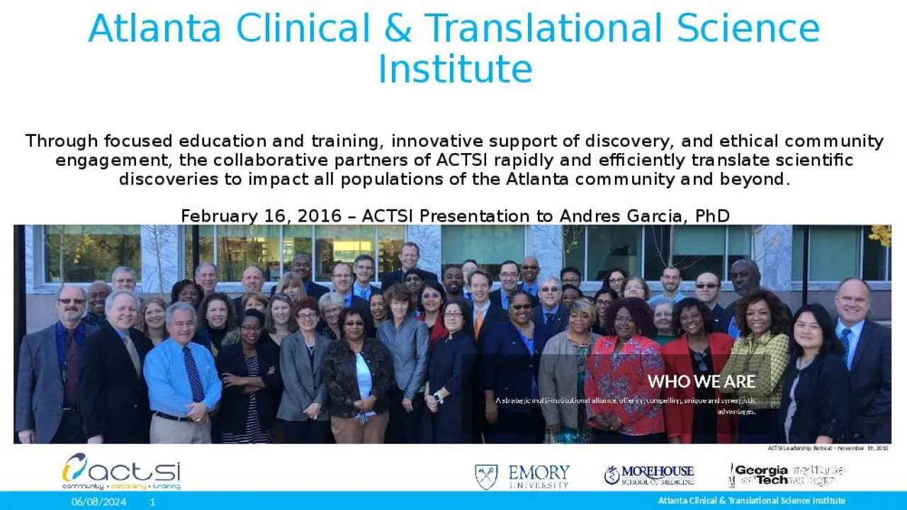 PPT-Atlanta Clinical & Translational Science Institute