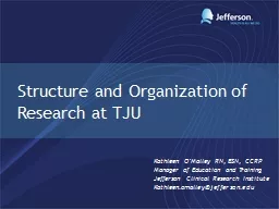 Structure and Organization of Research at TJU